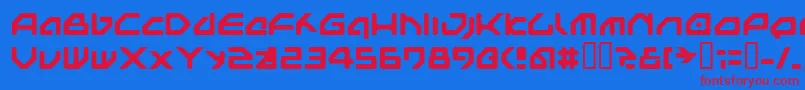 フォントNEXTG    – 赤い文字の青い背景