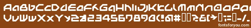 フォントNEXTG    – 茶色の背景に白い文字