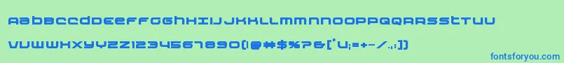 nextwavebold-Schriftart – Blaue Schriften auf grünem Hintergrund