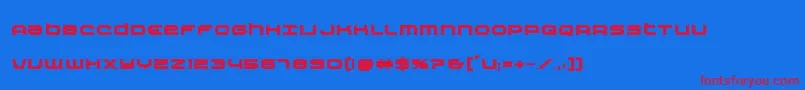 フォントnextwavebold – 赤い文字の青い背景