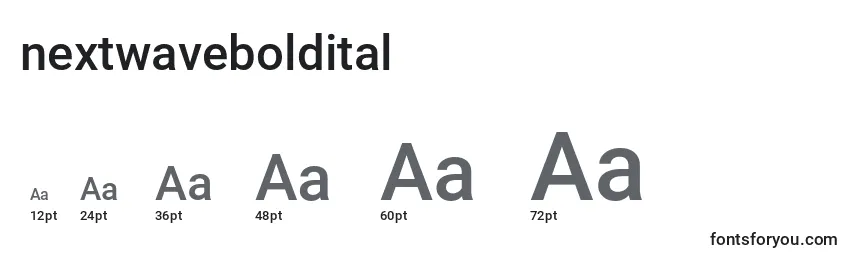 Nextwaveboldital (135565) Font Sizes