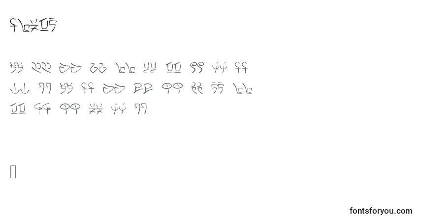 Schriftart Nexus – Alphabet, Zahlen, spezielle Symbole