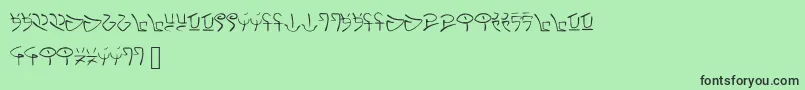 フォントNexus – 緑の背景に黒い文字
