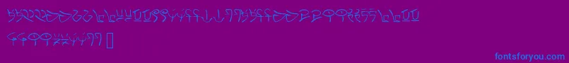 Nexus Font – Blue Fonts on Purple Background