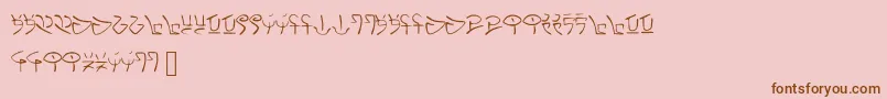 fuente Nexus – Fuentes Marrones Sobre Fondo Rosa