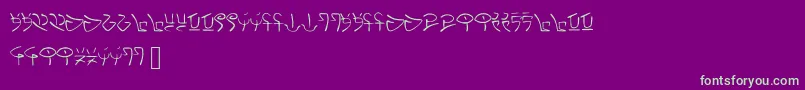 Nexus Font – Green Fonts on Purple Background