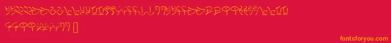 Nexus Font – Orange Fonts on Red Background