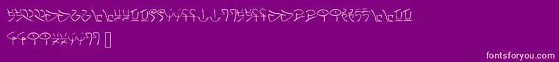 Nexus Font – Pink Fonts on Purple Background