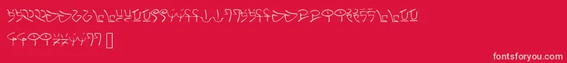 Nexus Font – Pink Fonts on Red Background