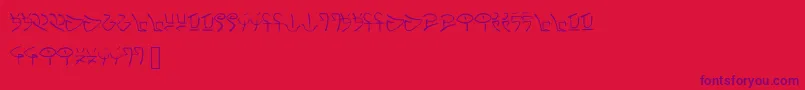 Nexus Font – Purple Fonts on Red Background