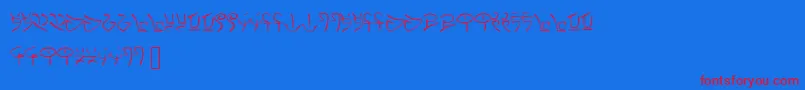 フォントNexus – 赤い文字の青い背景