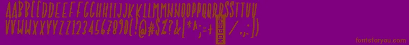 NF Avae Regular Font – Brown Fonts on Purple Background