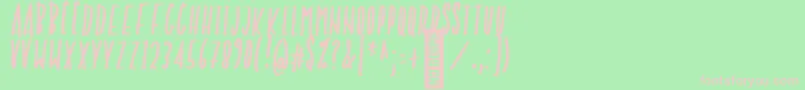 NF Avae Regular Font – Pink Fonts on Green Background