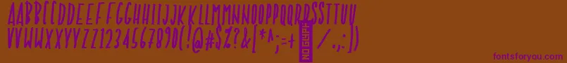 NF Avae Regular Font – Purple Fonts on Brown Background