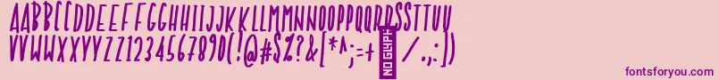 NF Avae Regular Font – Purple Fonts on Pink Background