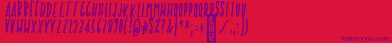 NF Avae Regular Font – Purple Fonts on Red Background