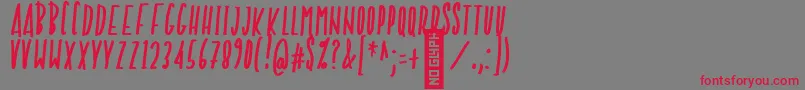 NF Avae Regular-Schriftart – Rote Schriften auf grauem Hintergrund