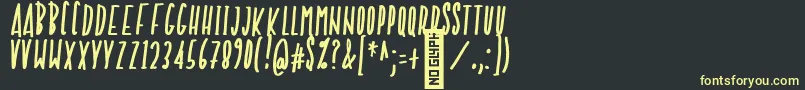 NF Avae Regular Font – Yellow Fonts on Black Background