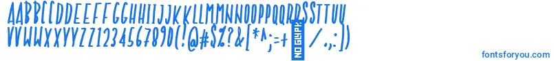 NF Avae Regular Font – Blue Fonts on White Background