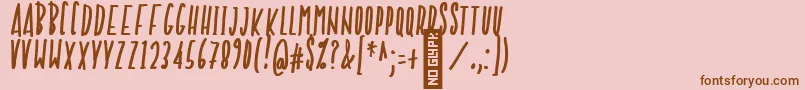 NF Avae Regular Font – Brown Fonts on Pink Background