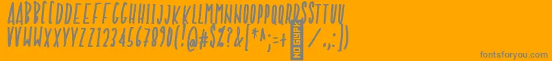 NF Avae Regular Font – Gray Fonts on Orange Background
