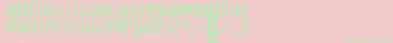 NF Avae Regular Font – Green Fonts on Pink Background