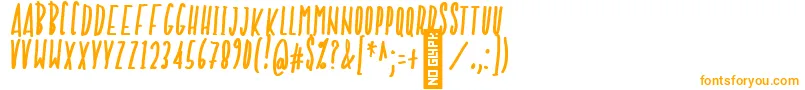 NF Avae Regular Font – Orange Fonts on White Background