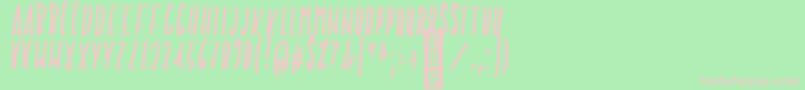 NF Avae Regular Font – Pink Fonts on Green Background