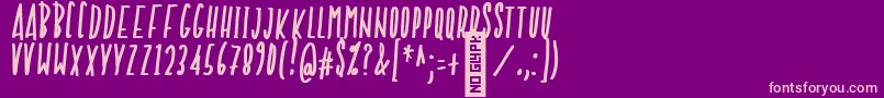 NF Avae Regular Font – Pink Fonts on Purple Background