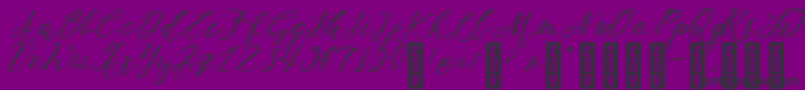 フォントNF Lukara Regular – 紫の背景に黒い文字
