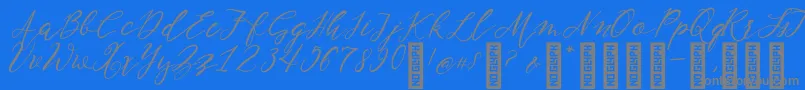 Шрифт NF Lukara Regular – серые шрифты на синем фоне