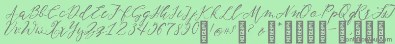 NF Lukara Regular Font – Gray Fonts on Green Background