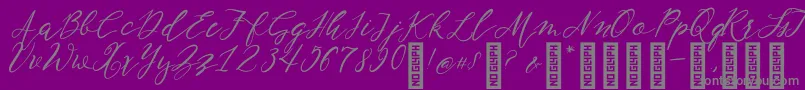 NF Lukara Regular Font – Gray Fonts on Purple Background