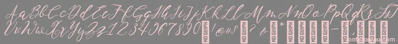 NF Lukara Regular-Schriftart – Rosa Schriften auf grauem Hintergrund