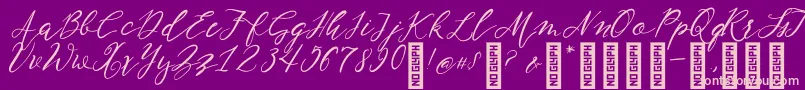 Шрифт NF Lukara Regular – розовые шрифты на фиолетовом фоне