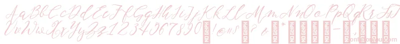 Шрифт NF Lukara Regular – розовые шрифты на белом фоне