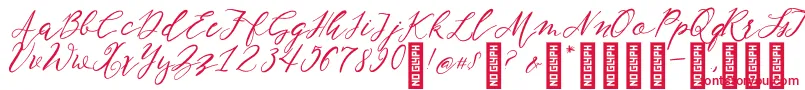 NF Lukara Regular Font – Red Fonts on White Background