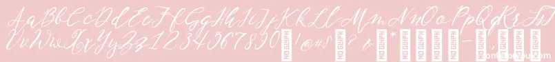 NF Lukara Regular Font – White Fonts on Pink Background