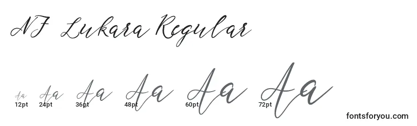 NF Lukara Regular Font Sizes