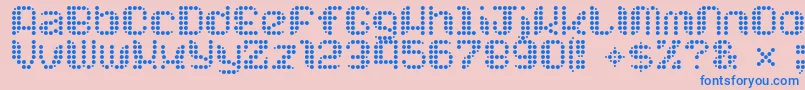 Chuckchillout Font – Blue Fonts on Pink Background