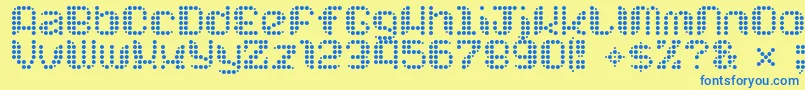 Chuckchillout Font – Blue Fonts on Yellow Background