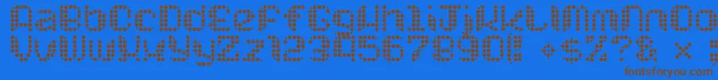 Chuckchillout Font – Brown Fonts on Blue Background