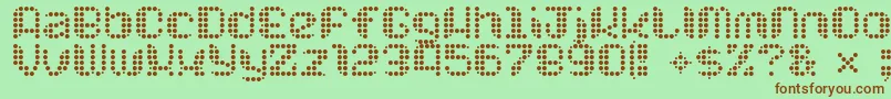 Chuckchillout Font – Brown Fonts on Green Background