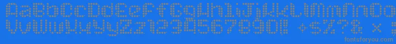 Chuckchillout Font – Gray Fonts on Blue Background