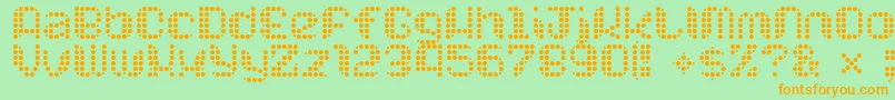 Chuckchillout Font – Orange Fonts on Green Background