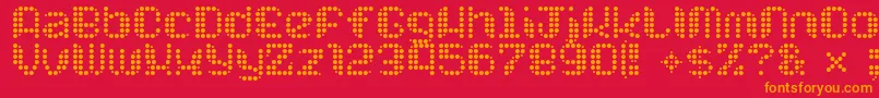 Chuckchillout Font – Orange Fonts on Red Background