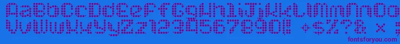 Chuckchillout Font – Purple Fonts on Blue Background