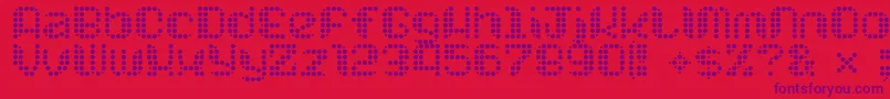 Chuckchillout Font – Purple Fonts on Red Background