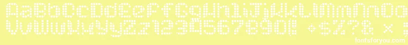 Chuckchillout Font – White Fonts on Yellow Background