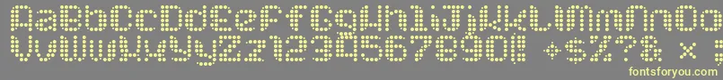 Chuckchillout Font – Yellow Fonts on Gray Background